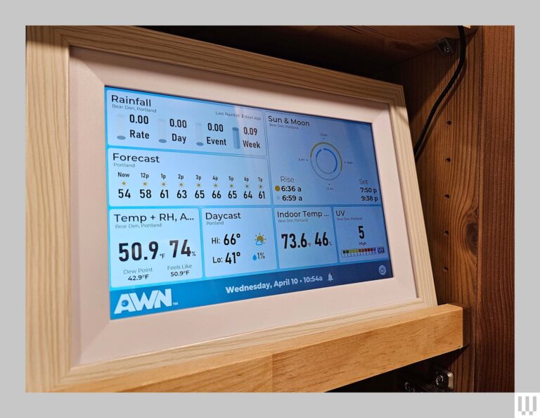 Ambient Weather System Screen Picture Frame Reviewer Photo SOURCE Parker Hall