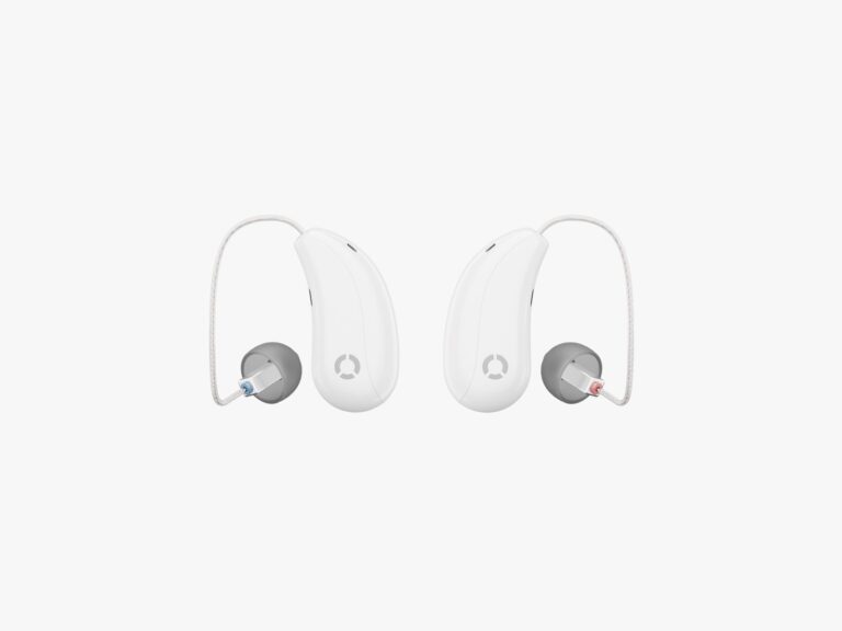 Orka Two Hearing Aids Offwhite Background SOURCE Orka