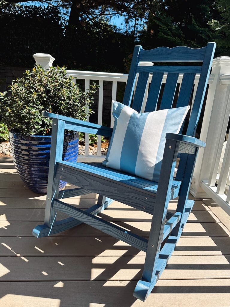 blue outdoor rocking chair furniture amazon the inspired room