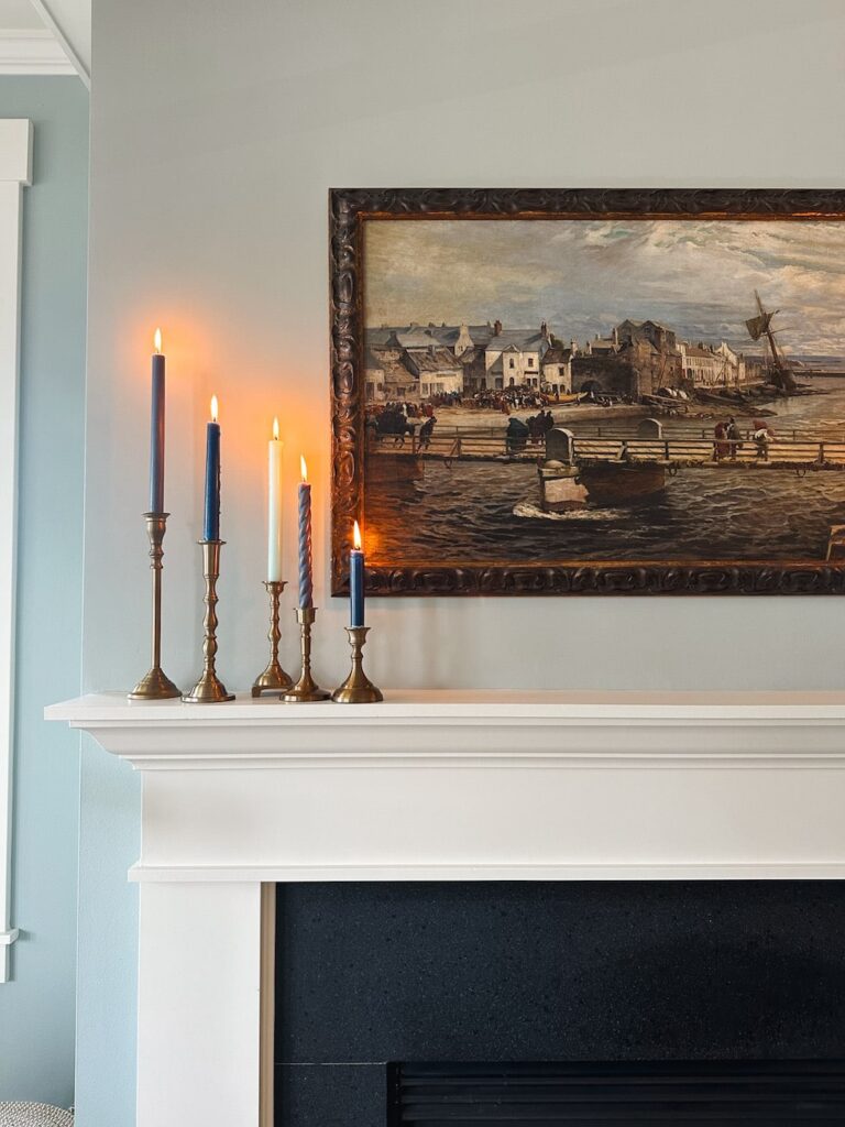 brass taper candles candlestick holders inspired room